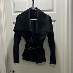 Bebe Black Women's Blazer with Tie Waist
